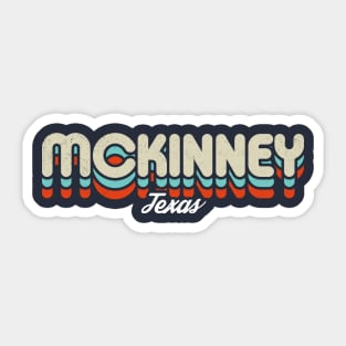 Retro McKinney Texas Sticker